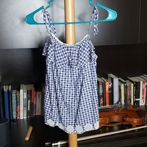 J.Crew Blue Gingham Top